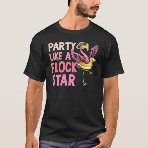 Flamingo Party wie ein Stern Pool Gartenparty T-Shirt