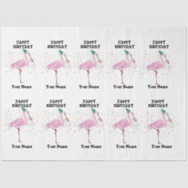 Flamingo Partying - Tiere bei der Geburtstagsparty Seidenpapier