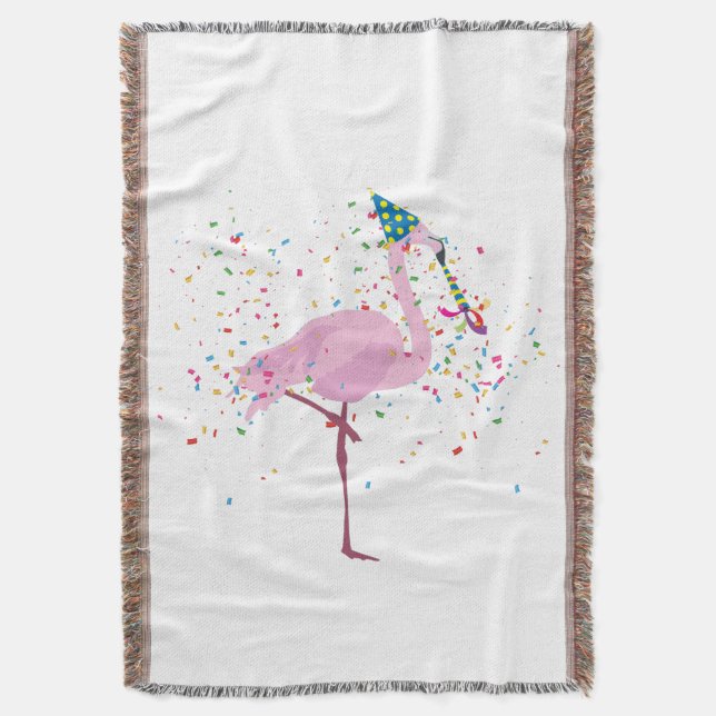 Flamingo Partying - Tiere mit Party Decke (Vorderseite Vertikal)