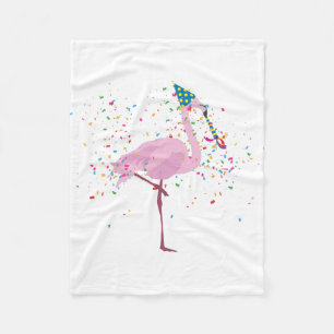 Flamingo Partying - Tiere mit Party Fleecedecke