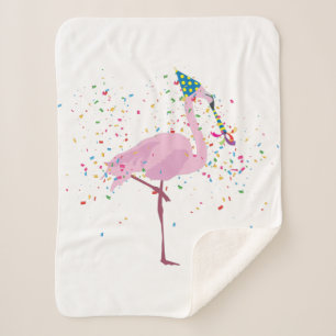 Flamingo Partying - Tiere mit Party Sherpadecke