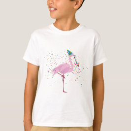 Flamingo Partying - Tiere mit Party T-Shirt