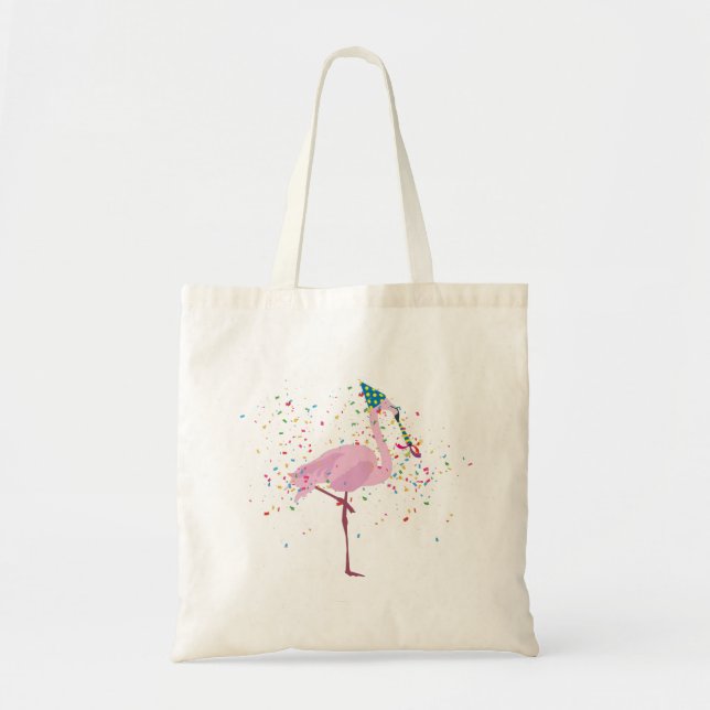 Flamingo Partying - Tiere mit Party Tragetasche (Vorne)