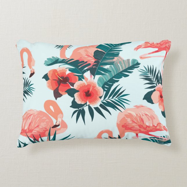 Flamingo Pattern Dekokissen (Vorderseite)