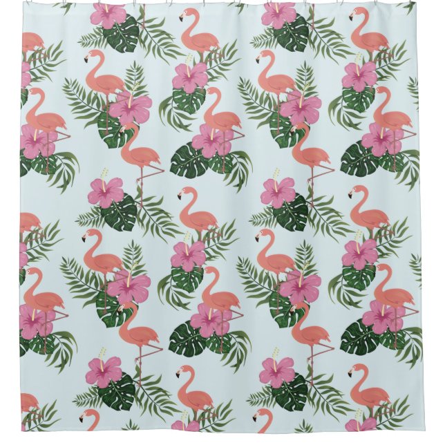 Flamingo Pattern Duschvorhang (Vorderseite)