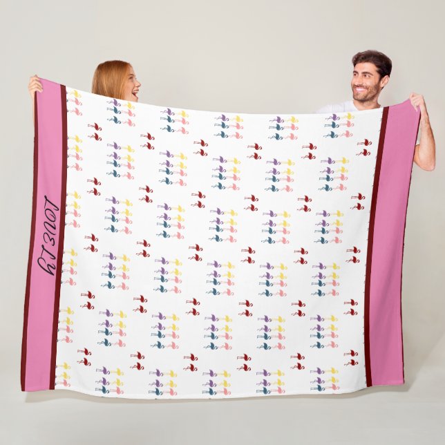 Flamingo Pattern farbenfroh Fleecedecke (Beispiel)