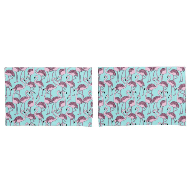 Flamingo Pattern Kissenbezug (Vorderseite-Set)
