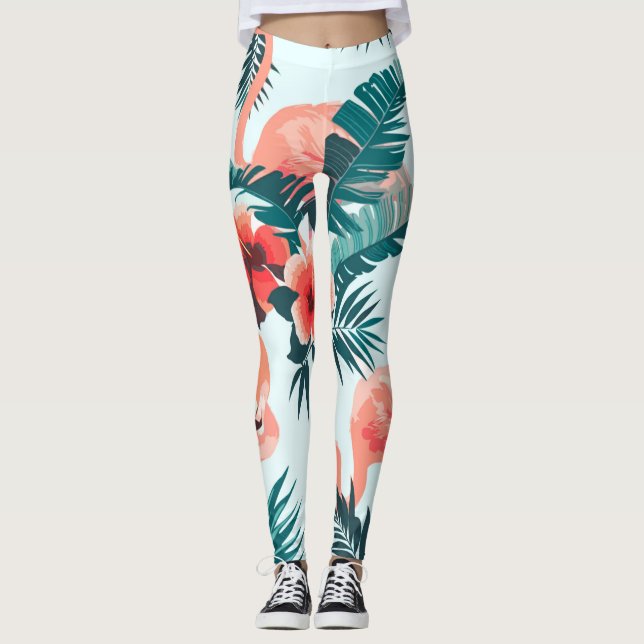 Flamingo Pattern Leggings (Vorderseite)