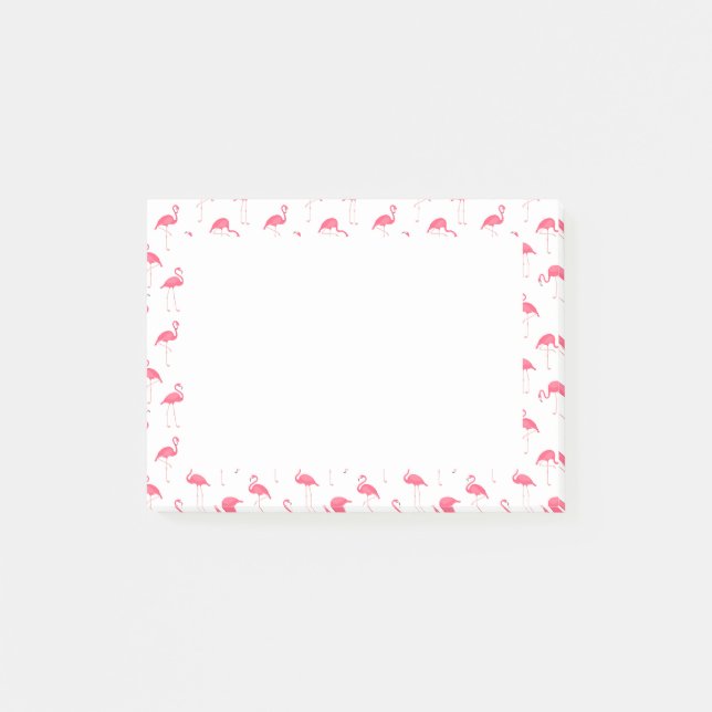 Flamingo Pattern Post-it Klebezettel (Vorderseite)
