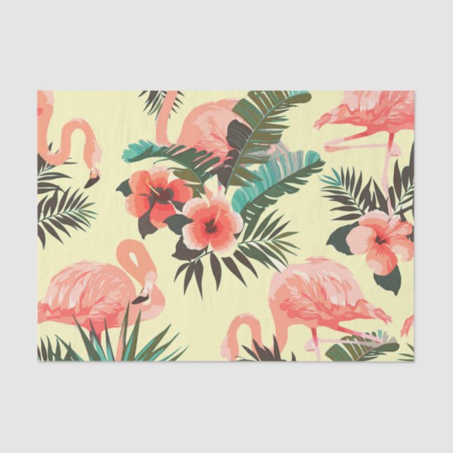 Flamingo Pattern Seidenpapier (Vorderseite)