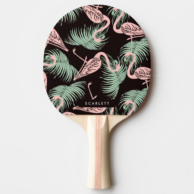 Flamingo Pattern Tischtennis Schläger (Vorderseite)
