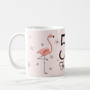 Flamingo Pink '50 und Fabulous!' Tasse
