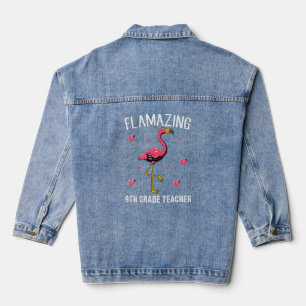 Flamingo Pink Bird Flverblüffend 9. Klasse Lehrer Jeansjacke