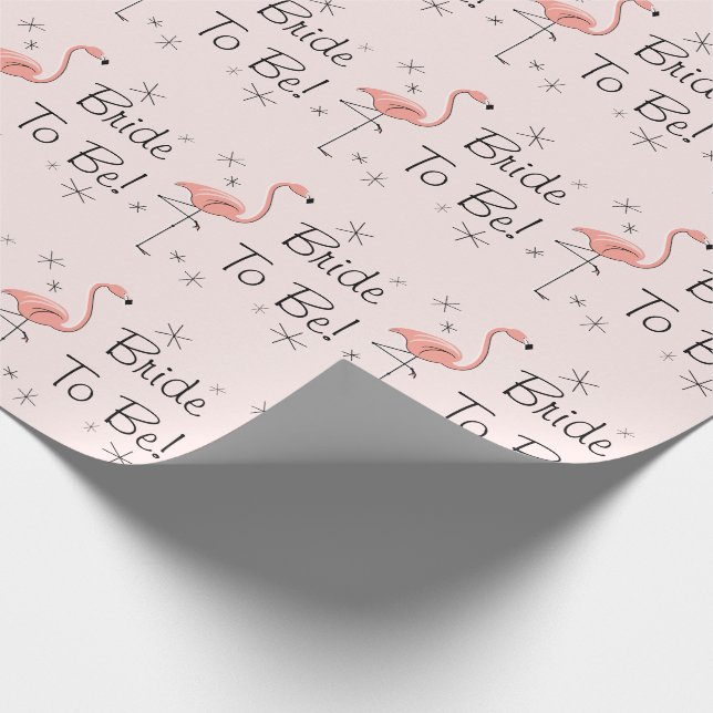 Flamingo Pink 'Bride To Be'! Packpapier (Ecke)