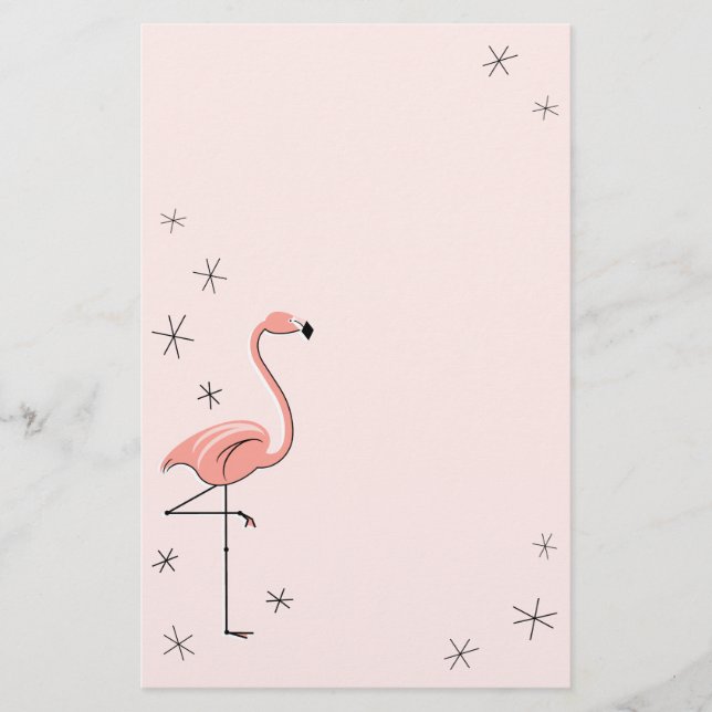 Flamingo Pink Briefpapier (Vorderseite)