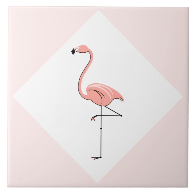 Flamingo Pink Diamond drehend Kachel (Vorderseite)