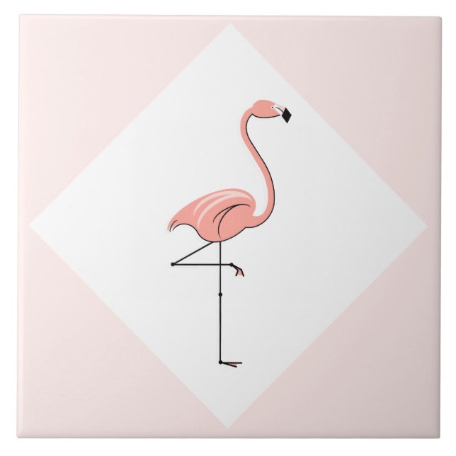 Flamingo Pink Diamond flip Fliese (Vorderseite)