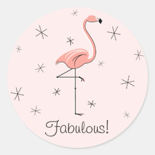 Flamingo Pink Fabulous Aufkleber! Runder Aufkleber