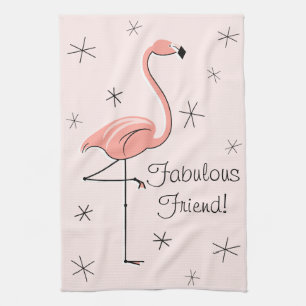 Flamingo Pink Fabulous Friend Küchenhandtuch! Handtuch