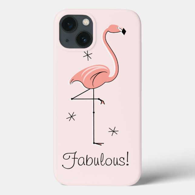Flamingo Pink "Fabulous!" iPad Fall Case-Mate iPhone Hülle (Rückseite)