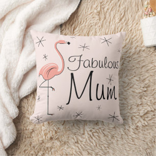 Flamingo Pink 'Fabulous Mum' Wurfkissen Kissen