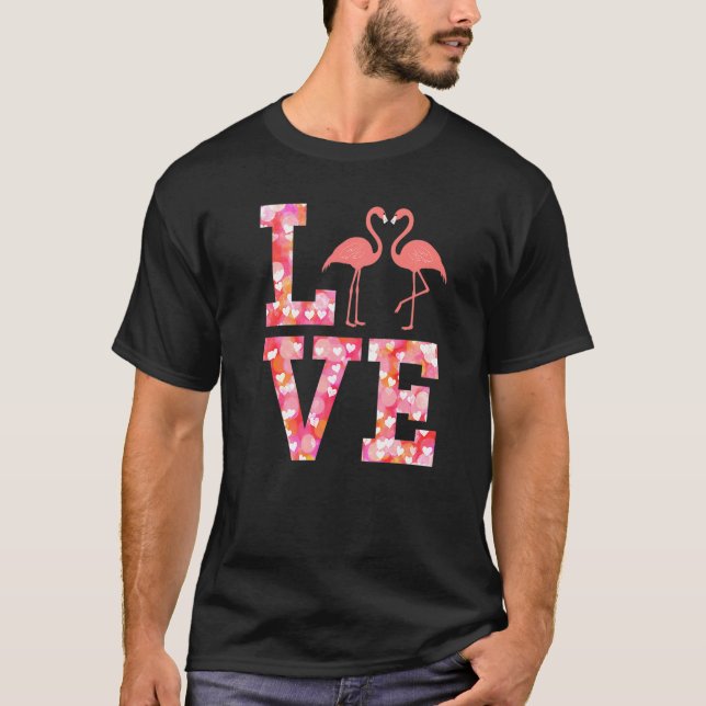 Flamingo  Pink Flamingos Birthday Party Cute Love T-Shirt (Vorderseite)