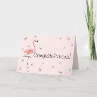 Flamingo Pink Herzlichen Glückwunsch zur Titelkart