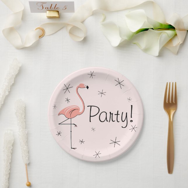 Flamingo Pink Party! Pappteller (Hochzeit)