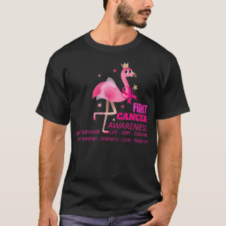 Flamingo Pink Ribbon Brustkrebs Aufklärung Suppo T-Shirt