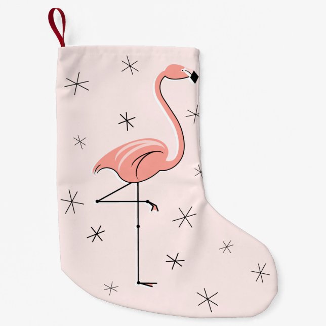 Flamingo Pink Strumpf Kleiner Weihnachtsstrumpf (Vorderseite)