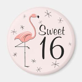 Flamingo Pink Sweet 16 Magnet