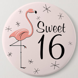 Flamingo Pink 'Sweet 16' Taste Button