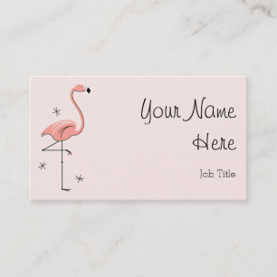 Flamingo Pink - Text auf der Visitenkarte