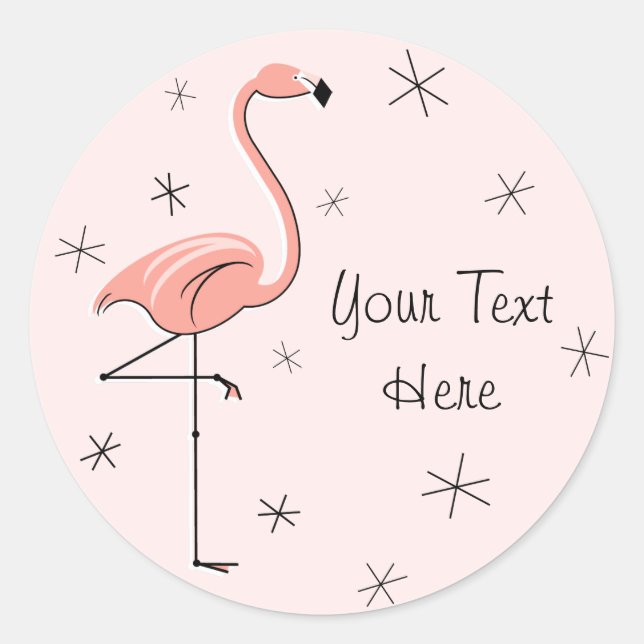 Flamingo Pink Text Aufkleber (Vorderseite)