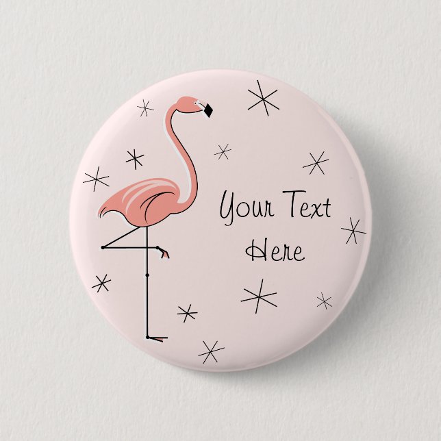 Flamingo Pink 'Text'-Taste Button (Vorderseite)