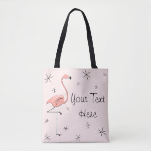 Flamingo Pink Text über Tasche
