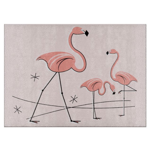 Flamingo Pink Trio 2 Schneidebrett (Vorderseite)