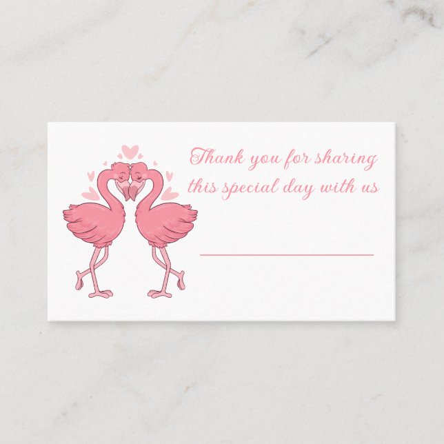 Flamingo Pink Tropical Beach Wedding Escort Platzkarte (Vorderseite)