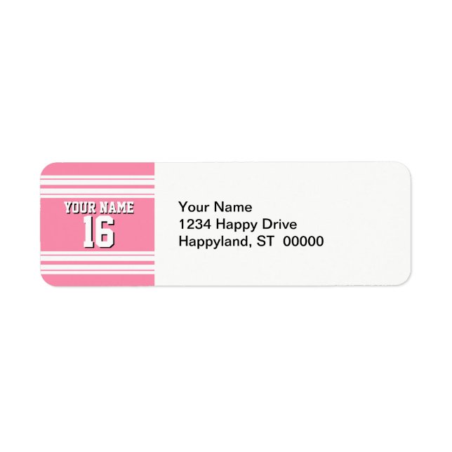 Flamingo Pink White Team Jersey Name (Vorne)
