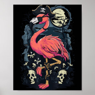 Flamingo Pirat Poster