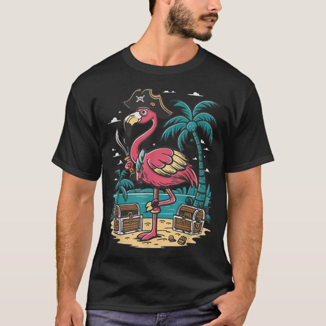 Flamingo Pirate T-Shirt (Vorderseite)