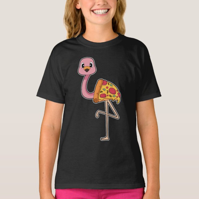 Flamingo Pizza T-Shirt (Vorderseite)