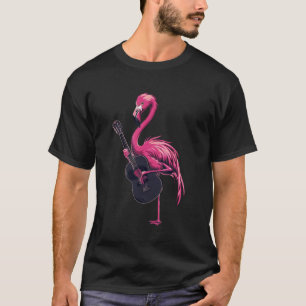 Flamingo Playing Gitarre Musician Gitarrist lustig T-Shirt