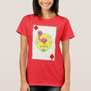 Flamingo Poker Poker Karten Kartenspiel T-Shirt