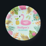 Flamingo-Pool-Party-Papier-tropisches Pool-Party Pappteller<br><div class="desc">Flamingo-Geburtstags-Party 7" Papierplatte. 
Alle Entwürfe sind © PIXEL-PERFEKTIONS-PARTY Ltd.</div>