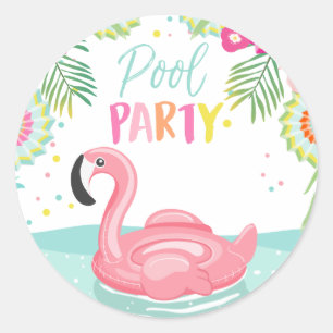 Flamingo Pool Party Sticker Tropical Pool Floß