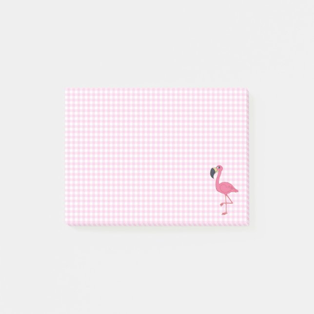 Flamingo Post-it®-Anmerkungen 4 x 3 Post-it Klebezettel (Vorderseite)