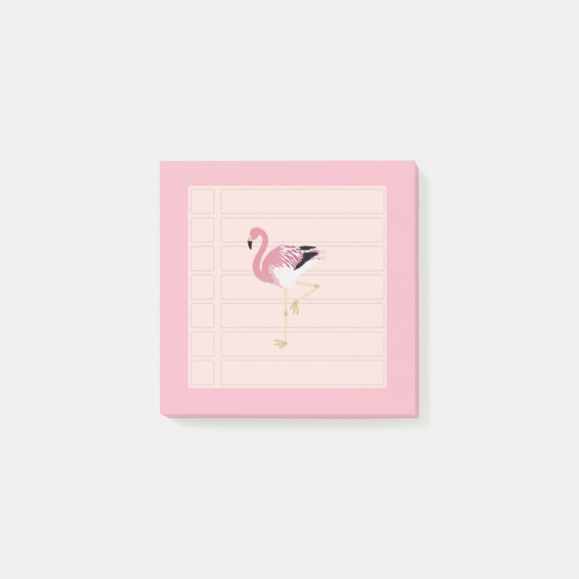 Flamingo Post-it Klebezettel (Vorderseite)