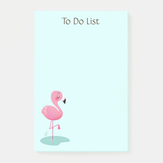 Flamingo Post-it Notes Klebezettel (Vorderseite)