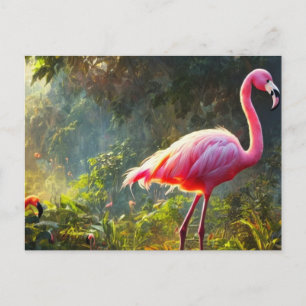 Flamingo-Postkarte Postkarte